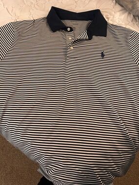 Polo by Ralph Lauren Navy & White Striped Men’s Polo